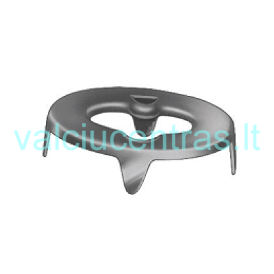 Chromuota tento tvirtinimo detalė audiniui